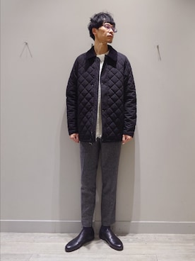 「ABAHOUSE GRAY（アバハウスグレイ）のアイテム」を使った、YASUIさん（メンズ・184cm）の冬コーディネート