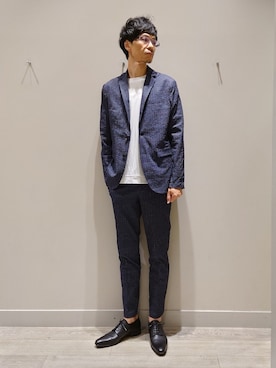 「アイテム（ドレスシューズ）」を使った、YASUIさん（メンズ・184cm）の夏コーディネート