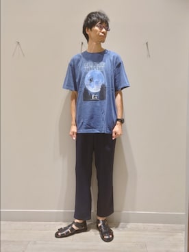 「アイテム（サンダル）」を使った、YASUIさん（メンズ・184cm）の夏コーディネート
