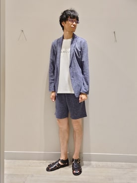 「アイテム（ブルゾン）」を使った、YASUIさん（メンズ・184cm）の夏コーディネート