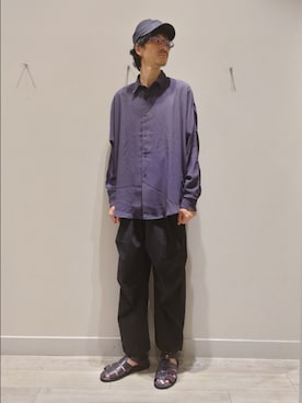 「アイテム（サンダル）」を使った、YASUIさん（メンズ・184cm）の夏コーディネート