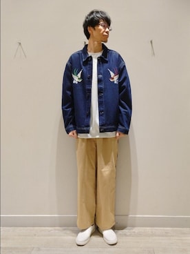 「アイテム（ブルゾン）」を使った、YASUIさん（メンズ・184cm）の秋コーディネート