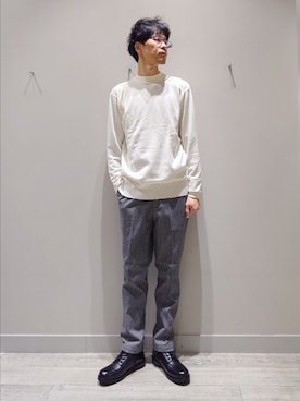 「ABAHOUSE GRAY（アバハウスグレイ）のアイテム」を使った、YASUIさん（メンズ・184cm）の冬コーディネート