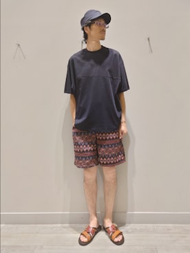 「アイテム（サンダル）」を使った、YASUIさん（メンズ・184cm）の夏コーディネート