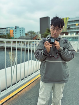 「GOOPiMADE」｜「アイテム（ジャケット/アウター）」を使った、HI JU Tsaiさん（メンズ・171cm）の春コーディネート