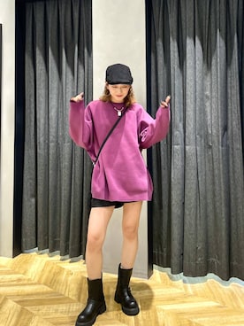 「アイテム（ハンチング/ベレー帽）」を使った、miuさん（レディース・162cm・20代）の秋コーディネート