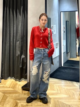 「アイテム（カードケース）」を使った、miuさん（レディース・162cm）の秋コーディネート