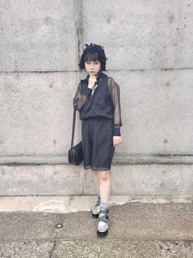 「Radiate（ラディエイト）のアイテム（パンツ）」を使った、hashiさん（レディース・156cm）の夏コーディネート