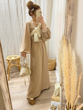 「たすき掛け」｜「アイテム（その他）」を使った、and_LaLaLa_ootdさん（レディース・148cm）の春コーディネート