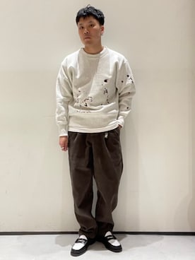 「Gramicci（グラミチ）のアイテム（チノパンツ）」を使った、JOURNAL STANDARD relumeさん（メンズ・167cm）の冬コーディネート