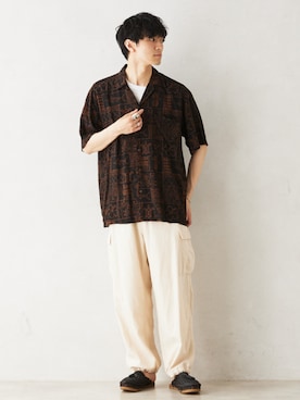 「TWO PALMS（トゥーパームス）のアイテム」を使った、JOURNAL STANDARD relumeさん（メンズ・179cm）の夏コーディネート