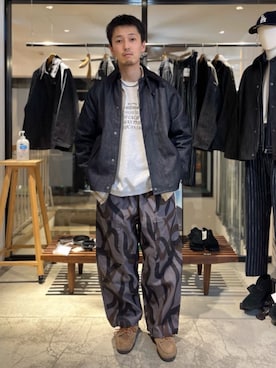「JOURNAL STANDARD relume（ジャーナルスタンダード　レリューム）のアイテム（スウェット）」を使った、JOURNAL STANDARD relumeさん（メンズ・177cm）の秋コーディネート
