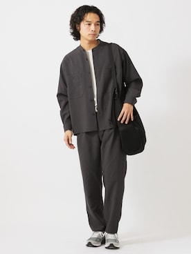 「JOURNAL STANDARD relume（ジャーナルスタンダード　レリューム）のアイテム（スラックス）」を使った、JOURNAL STANDARD relumeさん（メンズ・181cm）の冬コーディネート
