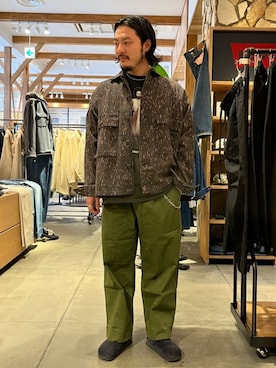 「JOURNAL STANDARD relume（ジャーナルスタンダード　レリューム）のアイテム（ミリタリージャケット）」を使った、JOURNAL STANDARD relumeさん（メンズ・173cm）の春コーディネート