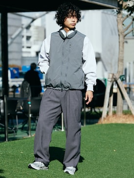 「JOURNAL STANDARD relume（ジャーナルスタンダード　レリューム）のアイテム（スラックス）」を使った、JOURNAL STANDARD relumeさん（メンズ・181cm）の冬コーディネート