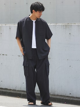 「ARMY TWILL（アーミーツイル）のアイテム（パンツ）」を使った、JOURNAL STANDARD relumeさん（メンズ・176cm）の夏コーディネート