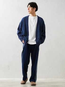 「JOURNAL STANDARD relume（ジャーナルスタンダード　レリューム）のアイテム（その他シューズ）」を使った、JOURNAL STANDARD relumeさん（メンズ・179cm）の夏コーディネート