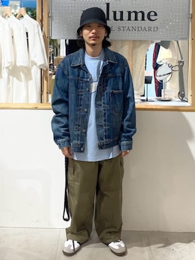 「低身長男子」｜「アイテム（デニムジャケット）」を使った、JOURNAL STANDARD relumeさん（メンズ・160cm）の夏コーディネート