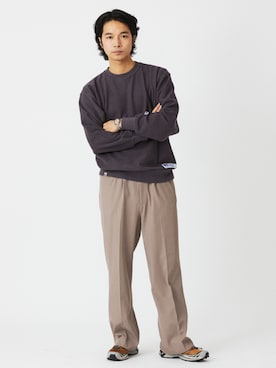 「JOURNAL STANDARD relume（ジャーナルスタンダード　レリューム）のアイテム（スラックス）」を使った、JOURNAL STANDARD relumeさん（メンズ・181cm）の冬コーディネート