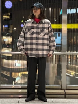 「JOURNAL STANDARD relume（ジャーナルスタンダード　レリューム）のアイテム（スラックス）」を使った、JOURNAL STANDARD relumeさん（メンズ・173cm）の冬コーディネート