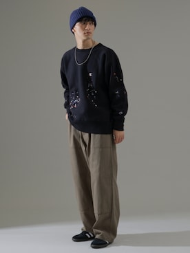 「JOURNAL STANDARD relume（ジャーナルスタンダード　レリューム）のアイテム（帽子）」を使った、JOURNAL STANDARD relumeさん（メンズ・176cm）の秋コーディネート