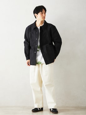 「JOURNAL STANDARD relume（ジャーナルスタンダード　レリューム）のアイテム（カバーオール）」を使った、JOURNAL STANDARD relumeさん（メンズ・176cm）の春コーディネート