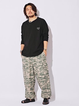 「A.P.C.（アーペーセー）のアイテム」を使った、JOURNAL STANDARD relumeさん（メンズ・173cm）の夏コーディネート