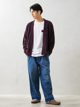 「JOURNAL STANDARD relume（ジャーナルスタンダード　レリューム）のアイテム（その他シューズ）」を使った、JOURNAL STANDARD relumeさん（メンズ・179cm）の夏コーディネート