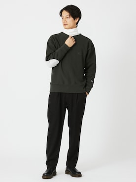 「JOURNAL STANDARD relume（ジャーナルスタンダード　レリューム）のアイテム（スウェット）」を使った、JOURNAL STANDARD relumeさん（メンズ・182cm）の冬コーディネート