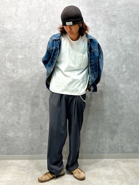 「低身長男子」｜「アイテム（デニムジャケット）」を使った、JOURNAL STANDARD relumeさん（メンズ・169cm）の夏コーディネート