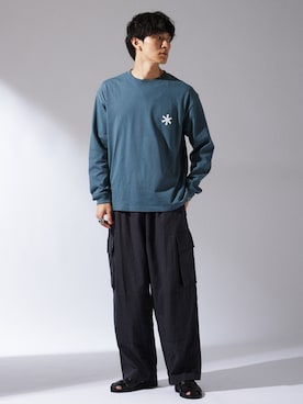 「snowpeak」｜「アイテム（パンツ）」を使った、JOURNAL STANDARD relumeさん（メンズ・176cm）の夏コーディネート