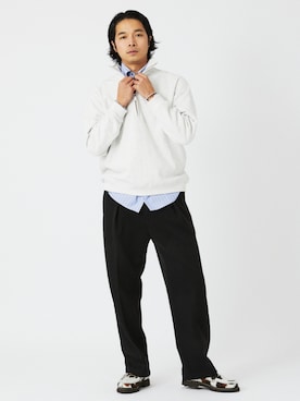 「JOURNAL STANDARD relume（ジャーナルスタンダード　レリューム）のアイテム（スウェット）」を使った、JOURNAL STANDARD relumeさん（メンズ・181cm）の冬コーディネート