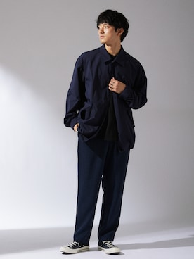 「JOURNAL STANDARD relume（ジャーナルスタンダード　レリューム）のアイテム（ナイロンジャケット）」を使った、JOURNAL STANDARD relumeさん（メンズ・176cm）の夏コーディネート