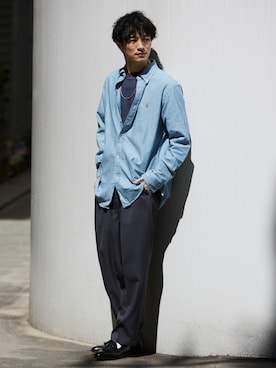 「Yonetomi（ヨネトミ）のアイテム」を使った、JOURNAL STANDARD relumeさん（メンズ・176cm）の春コーディネート