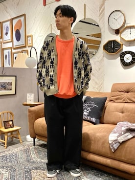 「JOURNAL STANDARD relume（ジャーナルスタンダード　レリューム）のアイテム（スウェット）」を使った、JOURNAL STANDARD relumeさん（メンズ・173cm）の秋コーディネート