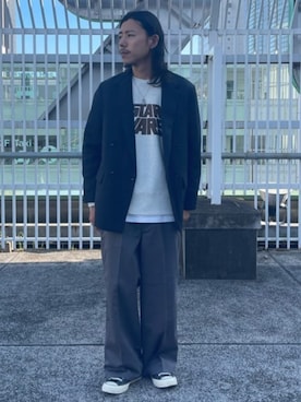 「Champion（チャンピオン）のアイテム（スウェット）」を使った、JOURNAL STANDARD relumeさん（メンズ・172cm）の秋コーディネート