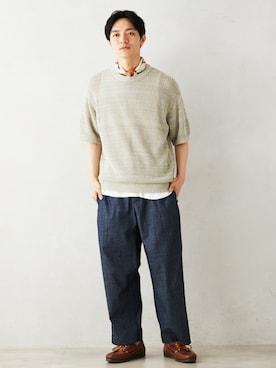 「ペインターパンツ」｜「アイテム（その他シューズ）」を使った、JOURNAL STANDARD relumeさん（メンズ・176cm）の夏コーディネート