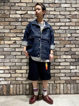 「Tシャツ×デニム」｜「アイテム（ジャケット/アウター）」を使った、JOURNAL STANDARD relumeさん（メンズ・170cm）の秋コーディネート