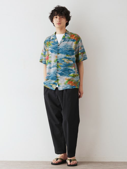 ZOZO限定】C/L ONE TUCK PANTS / 綿麻 1タックイージーパンツ