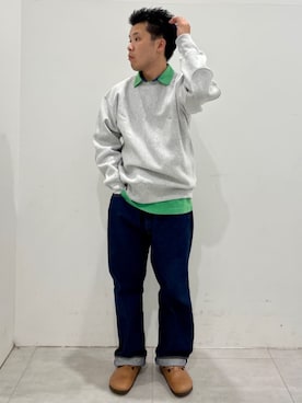 「Champion（チャンピオン）のアイテム（スウェット）」を使った、JOURNAL STANDARD relumeさん（メンズ・167cm）の秋コーディネート