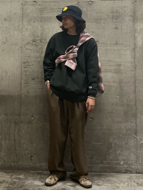 美品 RRL メンズ スウェット 長袖 切り替え エルボーパッチ