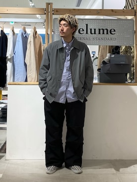 「JOURNAL STANDARD relume（ジャーナルスタンダード　レリューム）のアイテム（ブルゾン）」を使った、JOURNAL STANDARD relumeさん（メンズ・173cm）の春コーディネート
