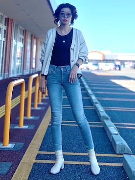 「ORiental TRaffic（オリエンタルトラフィック）のアイテム（ブーツ）」を使った、☺︎さいとを☺︎さん（レディース・174cm）の秋コーディネート