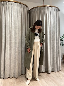 「mline（エムライン）のアイテム（その他アウター）」を使った、C.Yamamotoさん（レディース・163cm）の冬コーディネート