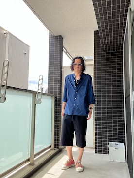 「CristaSeya （クリスタセヤ）のアイテム」を使った、ゆーさく（少し再開）さん（メンズ・174cm）の夏コーディネート