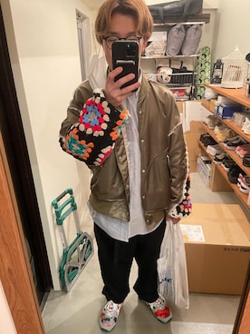 「DISCOVERED（ディスカバード）のアイテム（ジャケット/アウター）」を使った、さんさん（メンズ・164cm）の春コーディネート