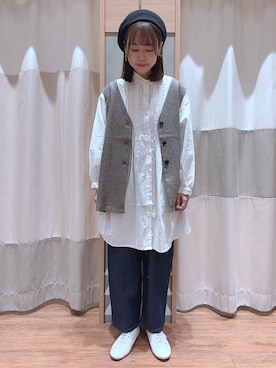 「春服」｜「アイテム（チュニック）」を使った、lnadä*さん（レディース・159cm）の春コーディネート