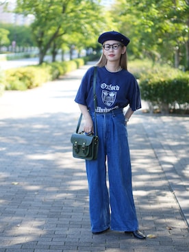 「アイテム（バッグ）」を使った、yukiさん（レディース・152cm・40代）の秋コーディネート