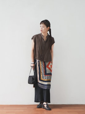 「green label relaxing（グリーンレーベルリラクシング）のアイテム」を使った、yukiさん（レディース・152cm）の夏コーディネート