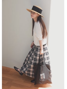 「Steven Alan（スティーブンアラン）のアイテム」を使った、yukiさん（レディース・152cm）の夏コーディネート